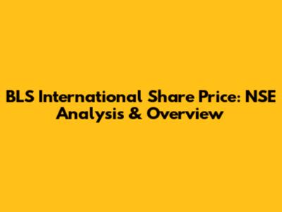 BLS International Share Price: NSE Analysis & Overview
