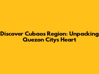 Discover Cubao's Region: Unpacking Quezon City's Heart